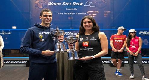 الهيمنة المصرية متواصلة.. علي فرج والشربيني يتوجان ببطولة ويندي سيتي المفتوحة للإسكواش